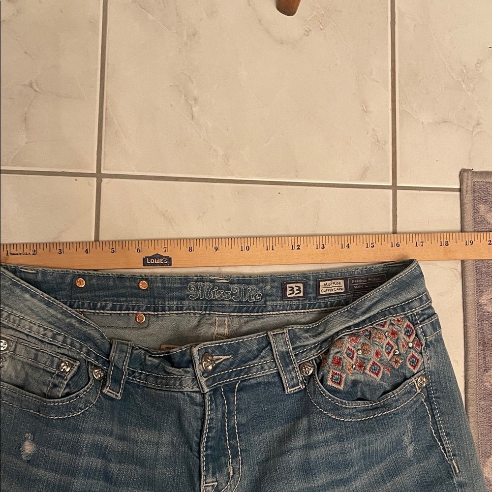 Miss Me Distressed Light Blue Relaxed Jeans - Picture 2 of 5